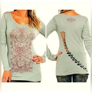 Affliction Secret Artist Collection Top, NWOT. Small